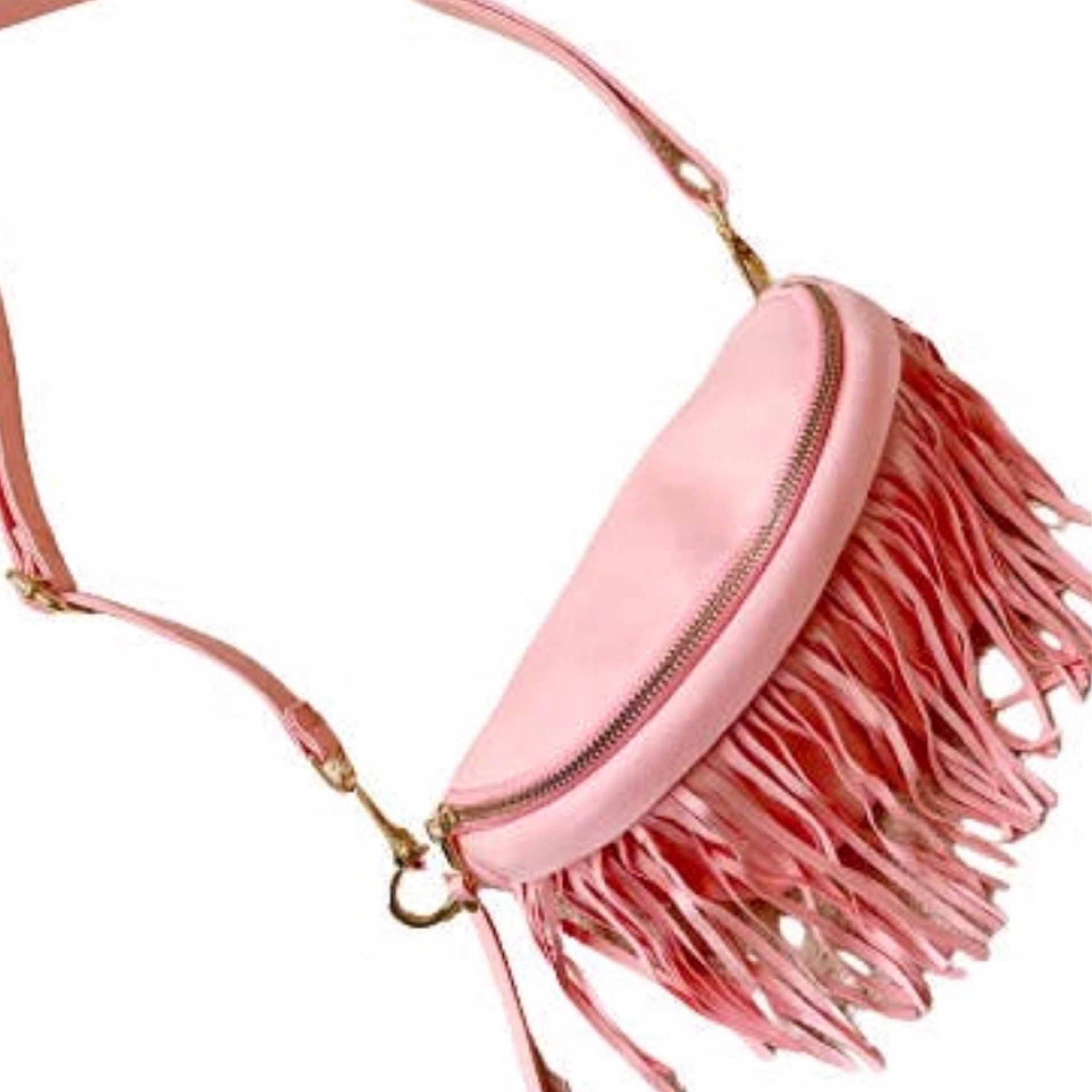 Western Fringe Hip Bag Light Pink Prickly N Sweet Cactus Boutique, LLC